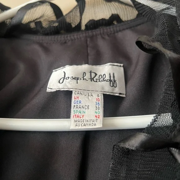 Joseph Ribkoff Ruffle Collar Blazer Size 8 - Picture 4 of 9